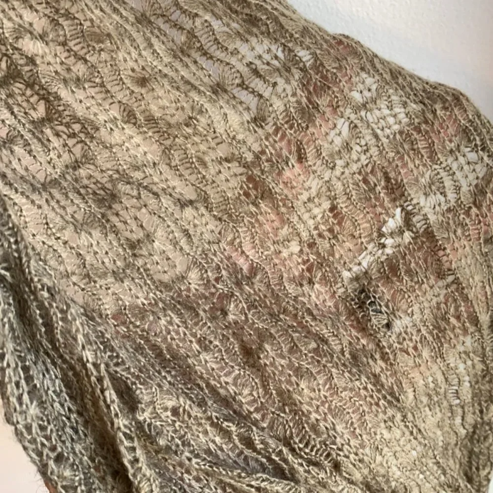 Unknown Brand Brown Knit Infinity Scarf